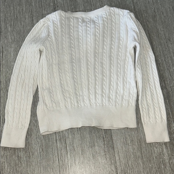 Authentic Polo by Ralph Lauren White Cable Knit Cardigan - Picture 8 of 11